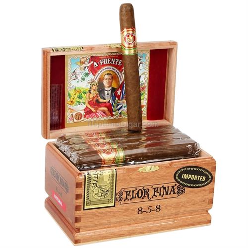Short Story Flor Fina 8-5-8 Cuban Corona Arturo Fuente Empty Wooden Cigar Box 