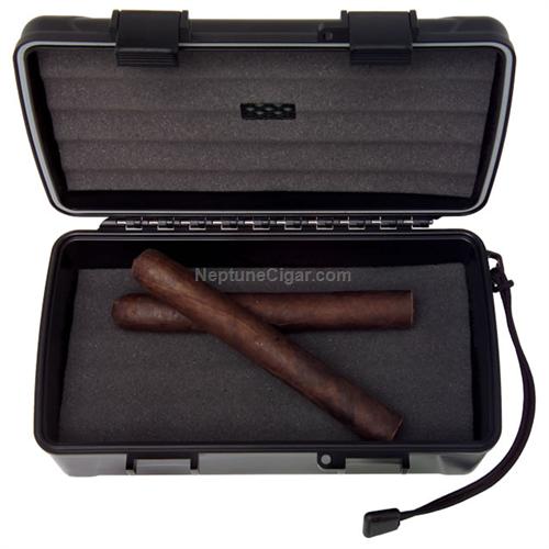 Black New Design NEW Xikar Slim Profile Travel Cigar Humidor Holds 20 Cigars