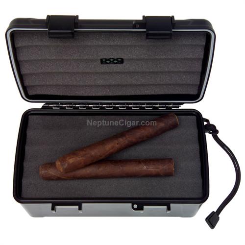 Visol Rider Hard Plastic Travel Cigar Humidor - 15 Cigars