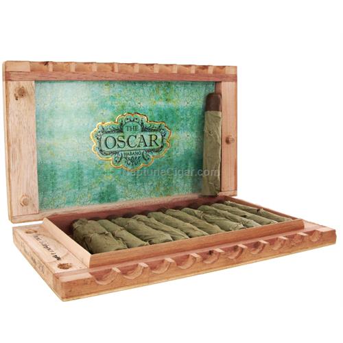 The Oscar The Leaf Robusto Habano Cigar Box Solid Wood Wooden Cigar Press Style 