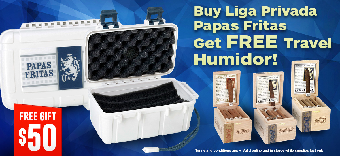 Free LP Travel Humidor with Papas Fritas purchase!