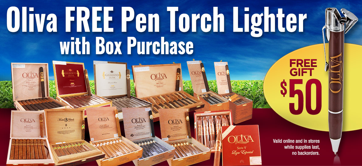 Free pen torch lighter with purchase of 20 or more count boxes