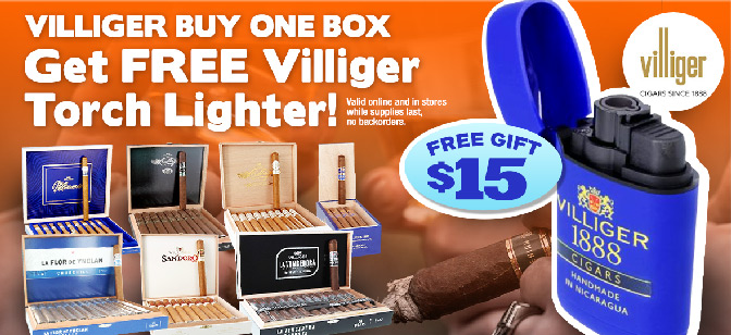 Villiger Buy One Box Get FREE Villiger Torch Lighter!