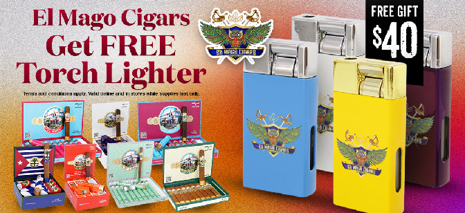 El Mago Buy One Box Get FREE Torch Lighter!