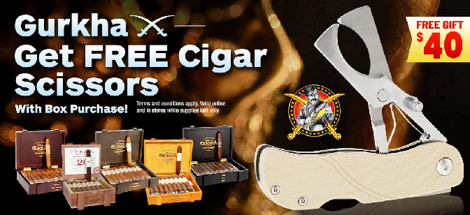 Gurkha Get FREE Cigar Scissors With Box Purchase!