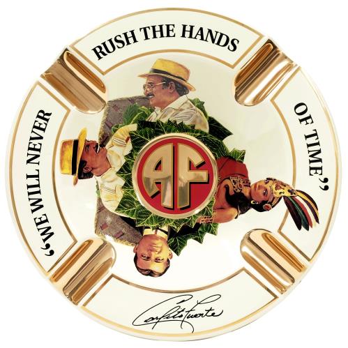 Arturo Fuente Large Hands of Time 4-Cigar Ceramic Ashtray, Cream