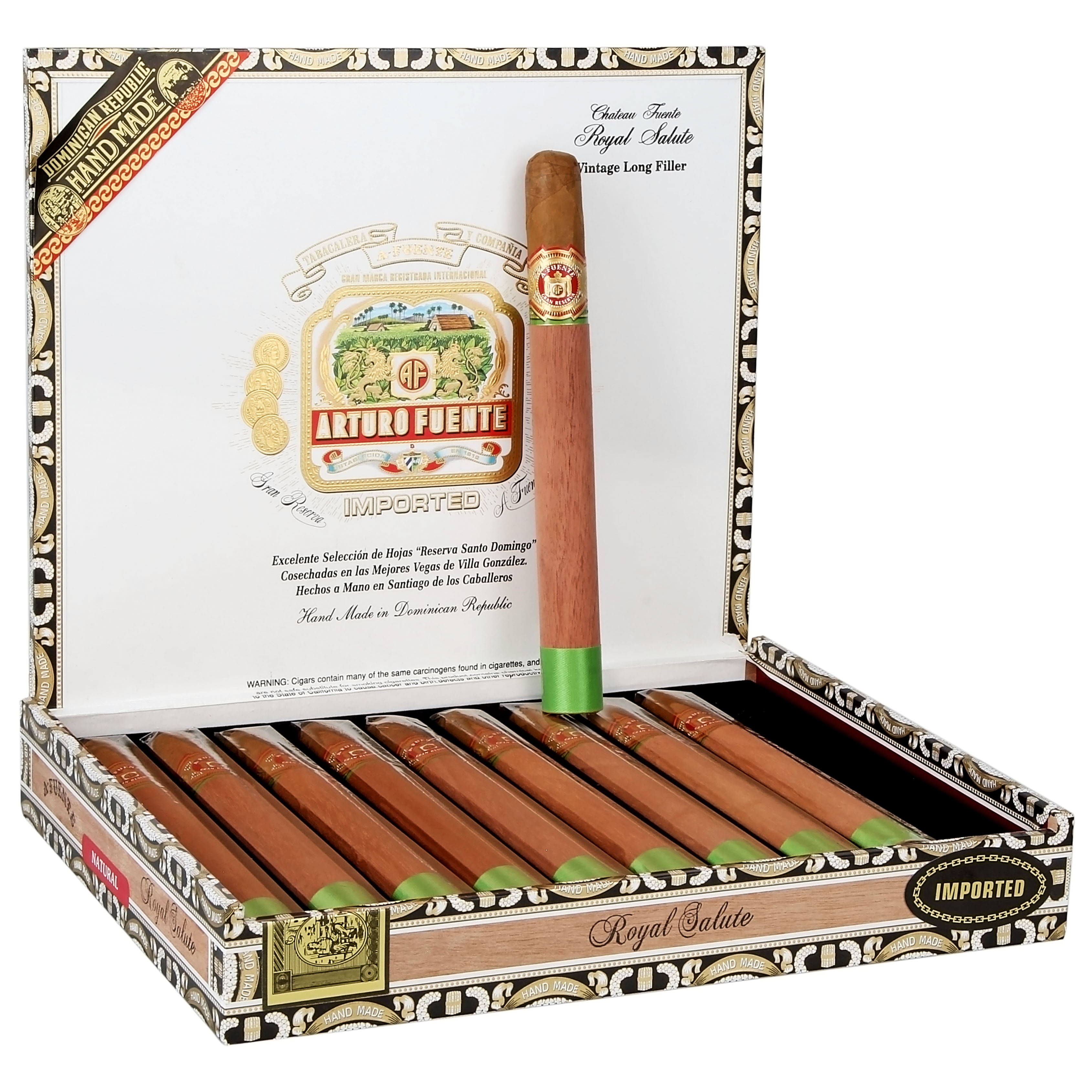 Arturo Fuente Chateau Fuente KING T empty Wood Cigar Box Humidor Vintage Select 