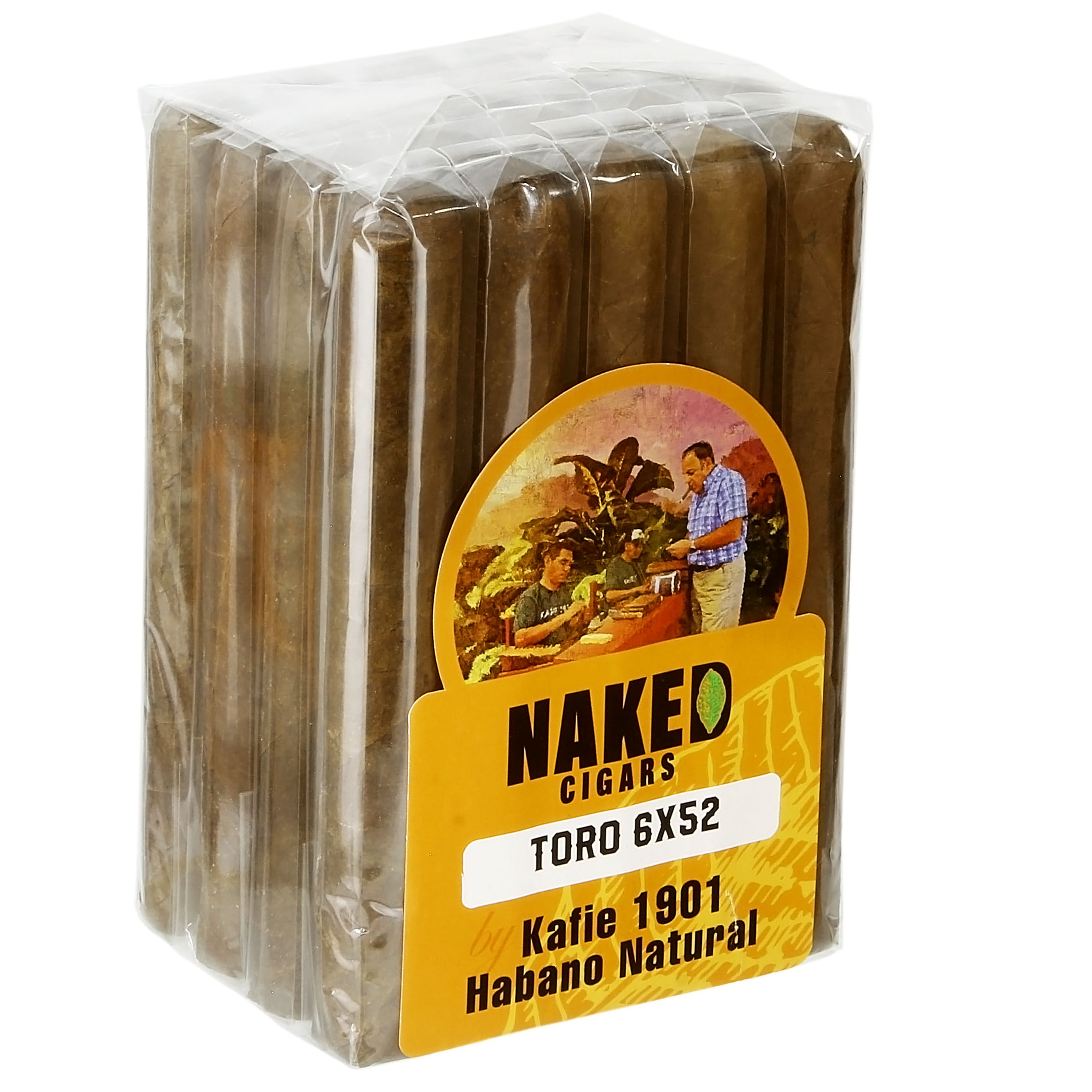 Naked Cigars by Kafie 1901 Natural Toro 6 * 52