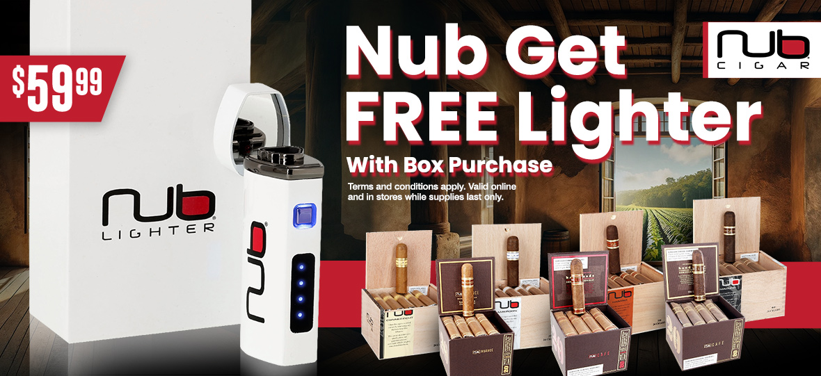 Free NUB electric lighter with purchase of NUB by Oliva box