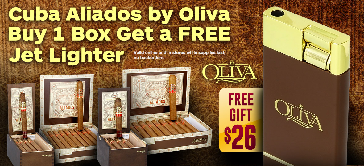 Free lighter with box purchase of Cuba Aliados and Cuba Aliados by EPC!
