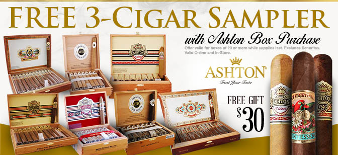 Ashton FREE 3-Cigars!