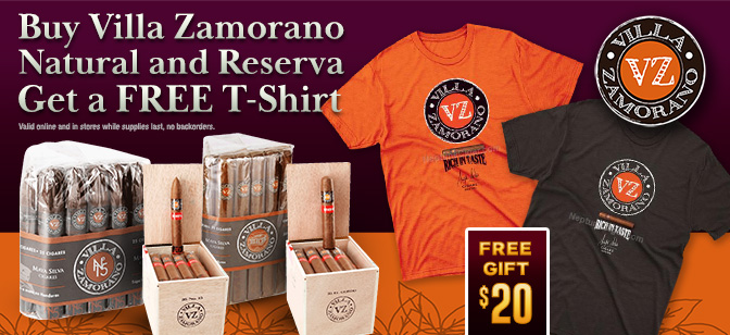 Buy Villa Zamorano Natural and Reserva Get a FREE T-Shirt