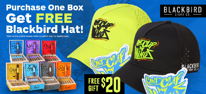 Blackbird Buy One Box Get FREE Blackbird Hat!