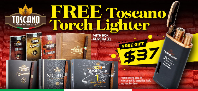 Toscano FREE Toscano Torch Lighter With Box Purchase!