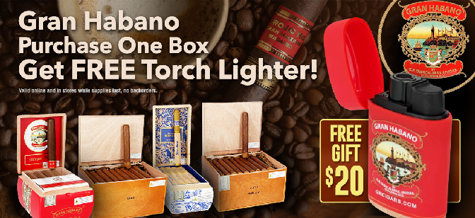 Gran Habano Purchase One Box Get FREE Torch Lighter!