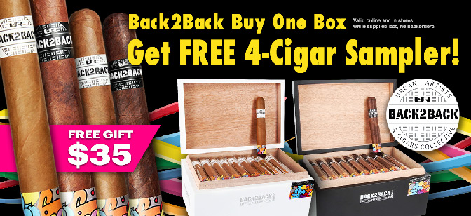 Back2Back Buy One Box Get FREE 4-Cigar Sampler!