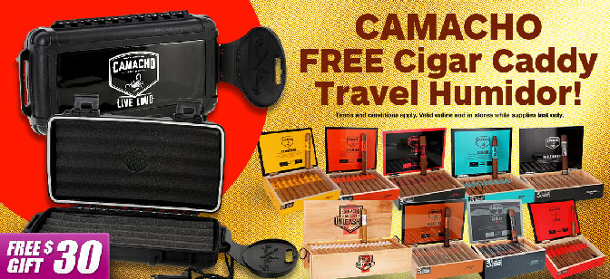 Camacho Buy One Box Get FREE Camacho Cigar Caddy!