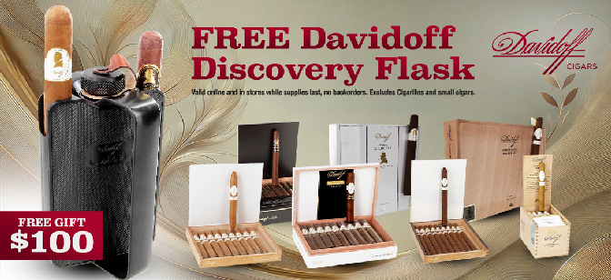 Davidoff FREE Davidoff Discovery Flask and 2-Cigar Case